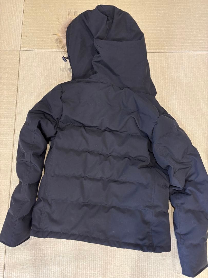 DANTON ブラック ダウンジャケット ファー付き