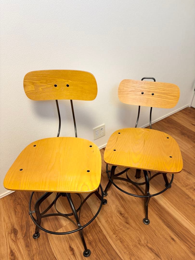 【インダストリアルチェア／高さ調整可能　1脚販売】