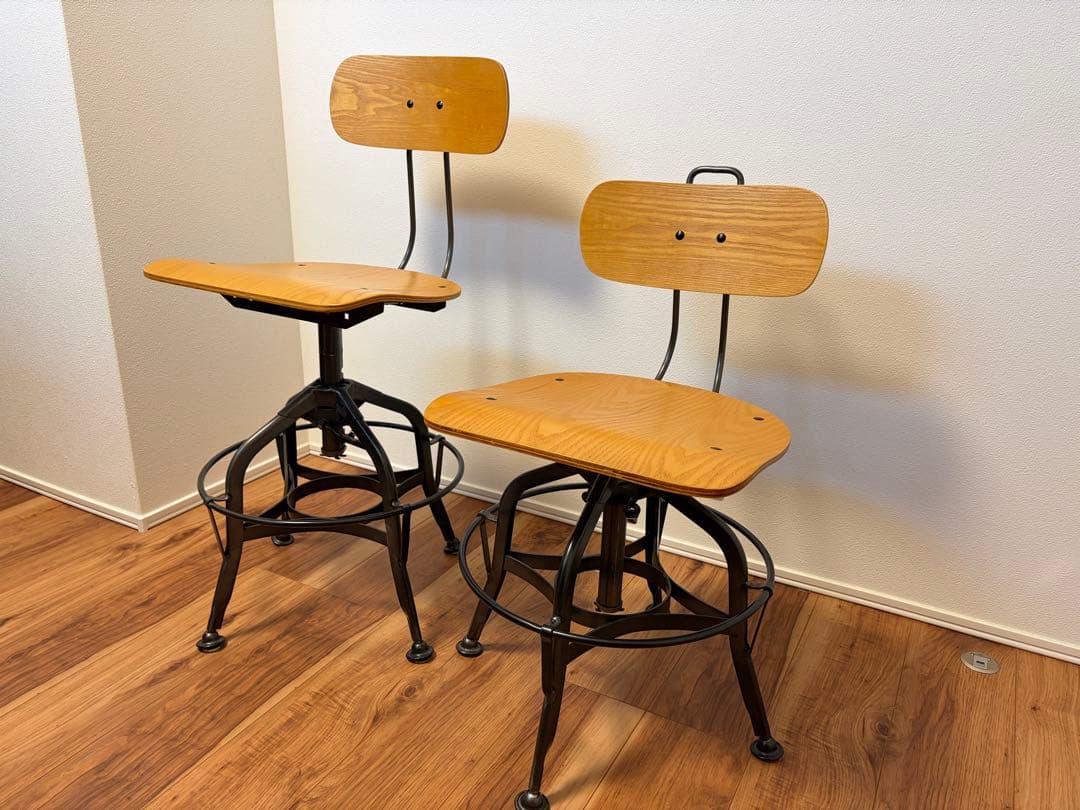 【インダストリアルチェア／高さ調整可能　1脚販売】