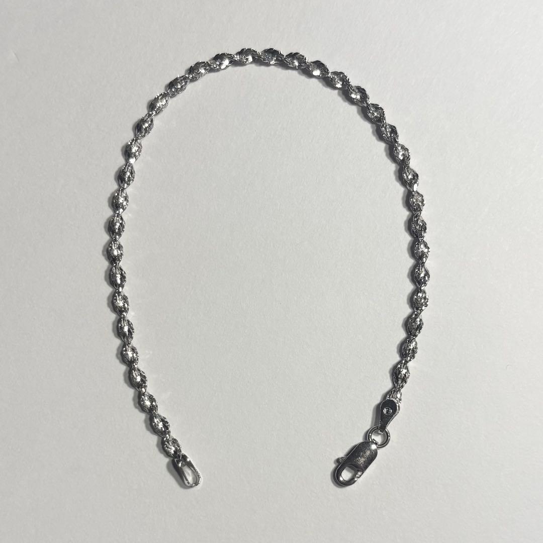 ヴィンテージ イタリア製 DNA ツイストロープチェーンブレスレット 925