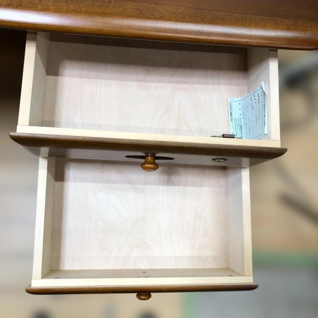 送料無料 カリモク 両袖机 デスク 高級 書斎机 重厚 天然木 251126