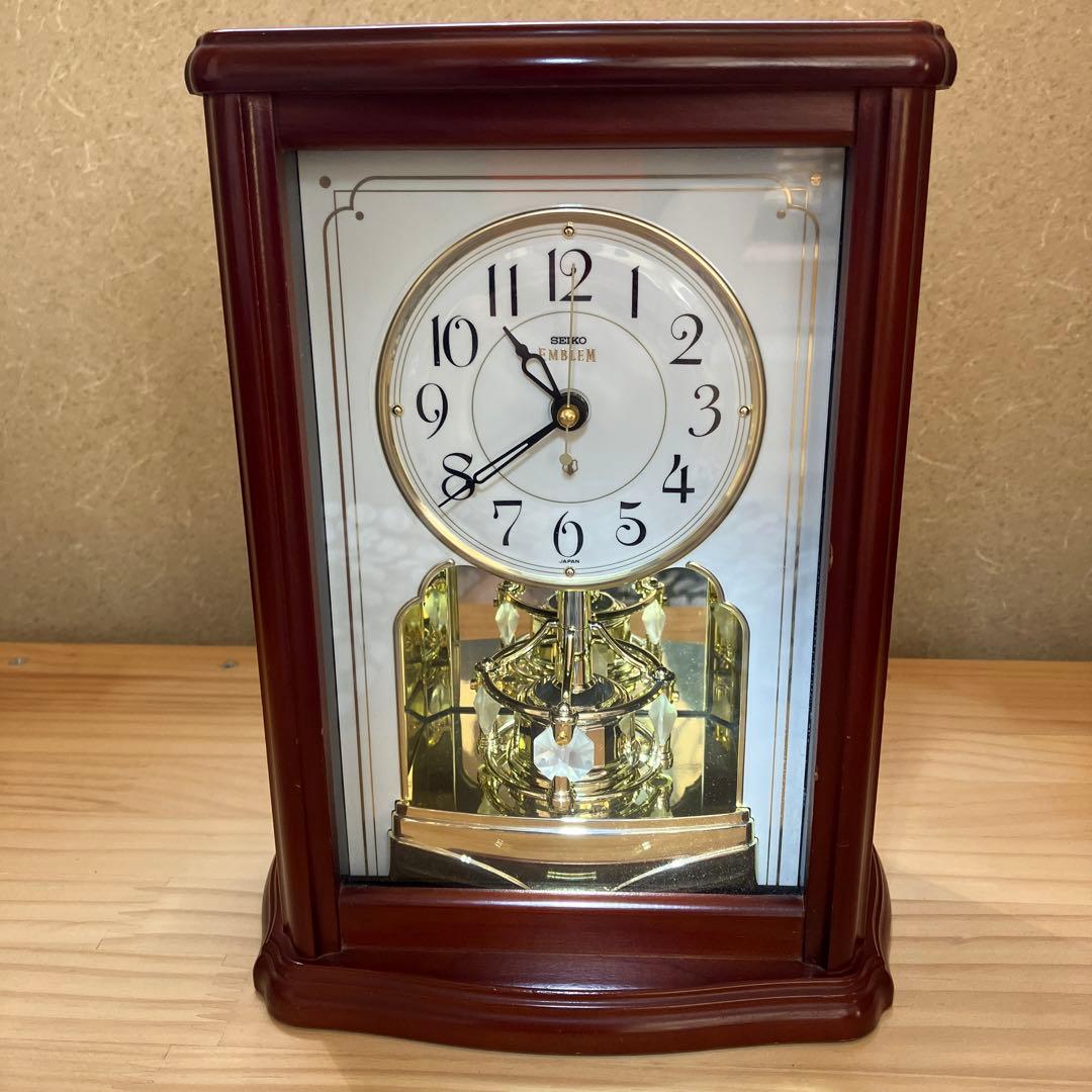 【希少！廃盤品】セイコー　エンブレム　置き時計　HW454B