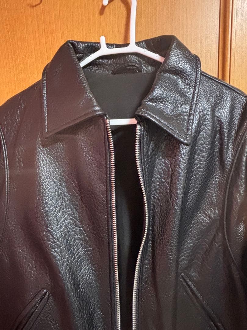 黒レザー ジャケット　ZARA