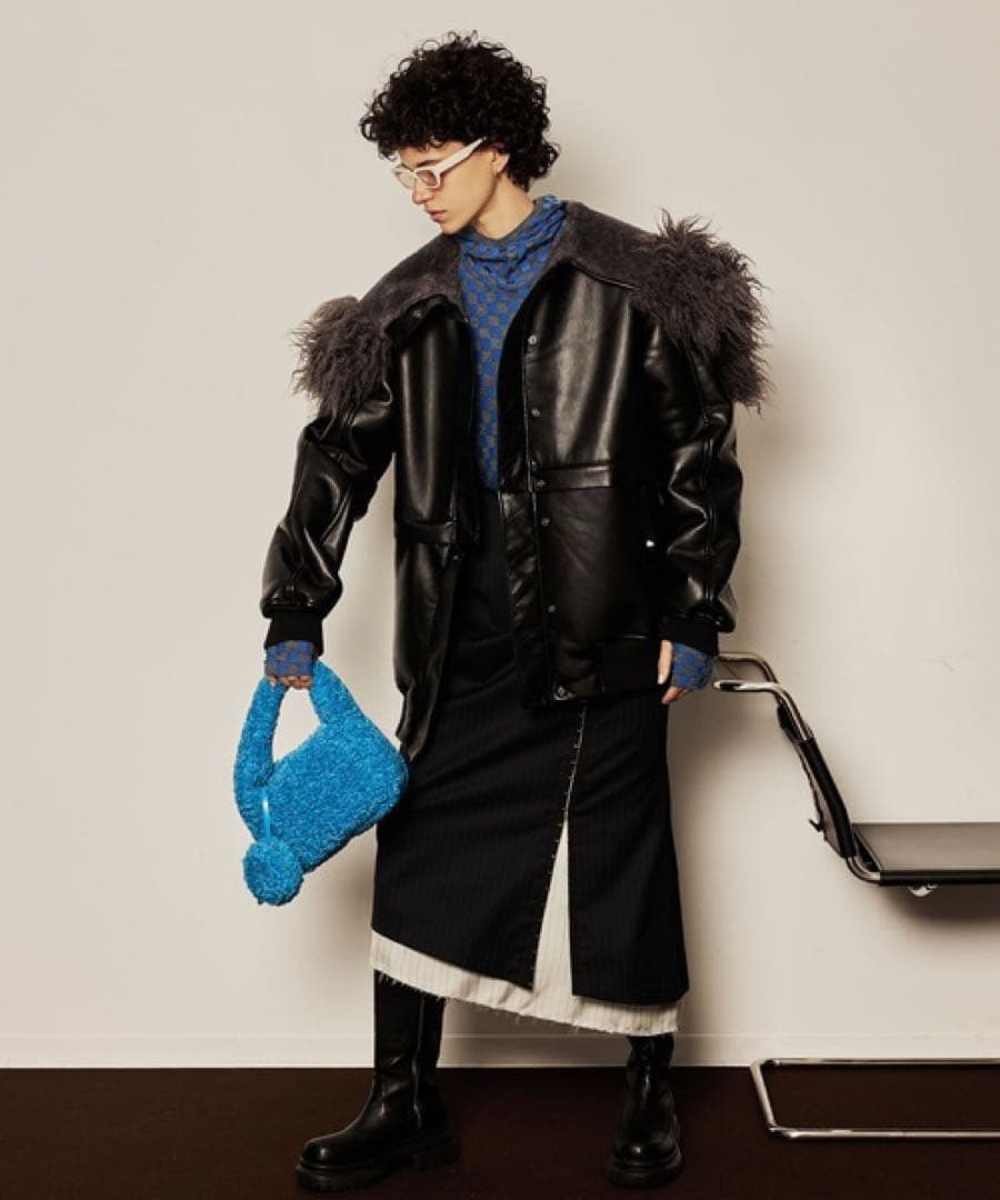 【美品】MAISON SPECIAL 2WAYレングスビッグカラーブルゾン