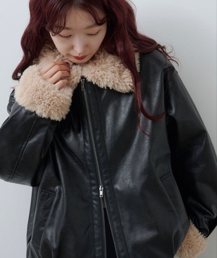 Kastane ボアフライトジャケット