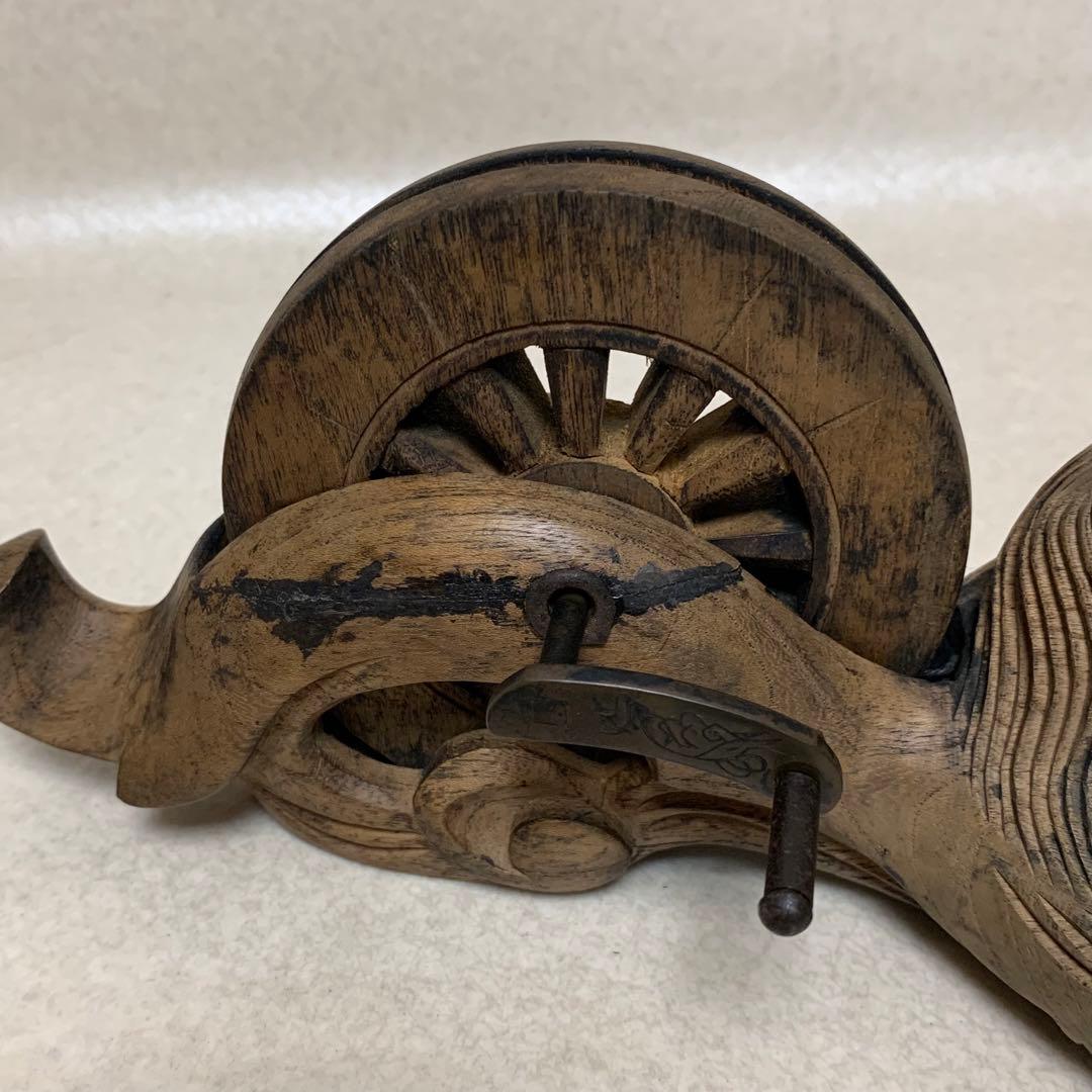 古民具　大工道具　 木彫　墨壷　宗秀作