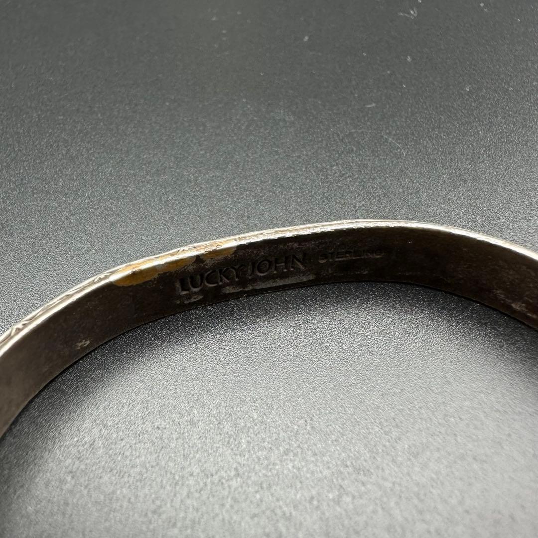 LUCKY JOHN スタンプワーク　バングル　ヘビーゲージ　Sterling