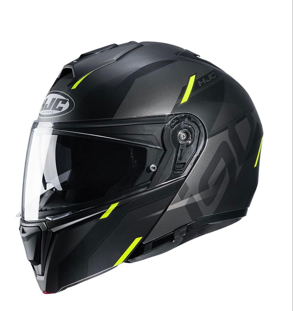 HJC i90フルフェイスヘルメット ブラック/イエロー　HJH222/XL