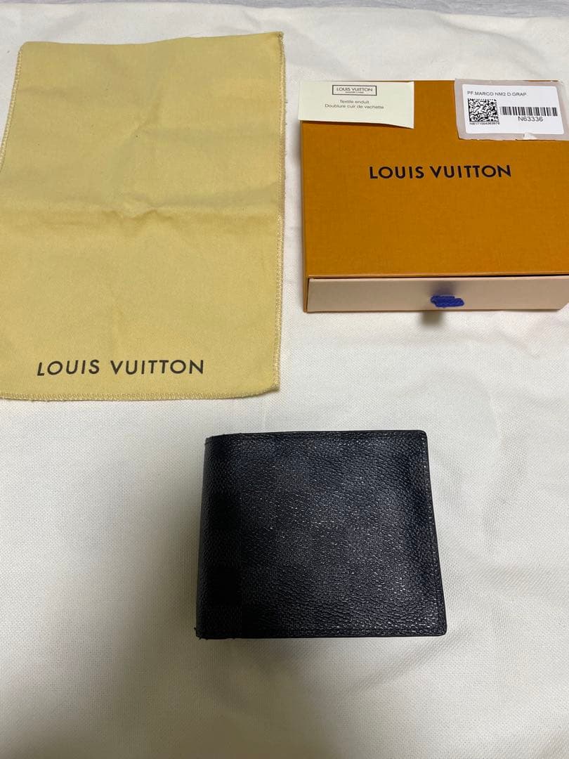 みゆあ様　☆美品☆箱付☆ルイヴィトン 折り財布 ポルトフォイユマルコ ダミエグラ