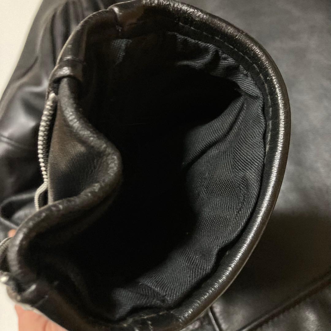 SCHOTT 618 USA製 34 ダブルライダース ブラック バイクタグ