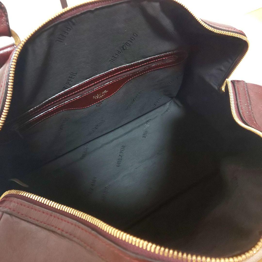 ゴールドファイル ボストンバッグ オールレザー ゴールド金具 ドイツ製 最高級