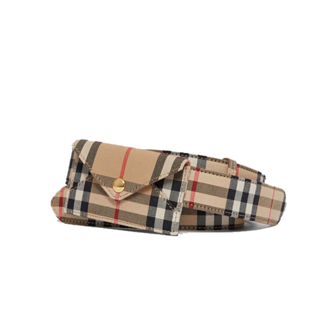 Burberry ベージュチェック ウエストポーチ