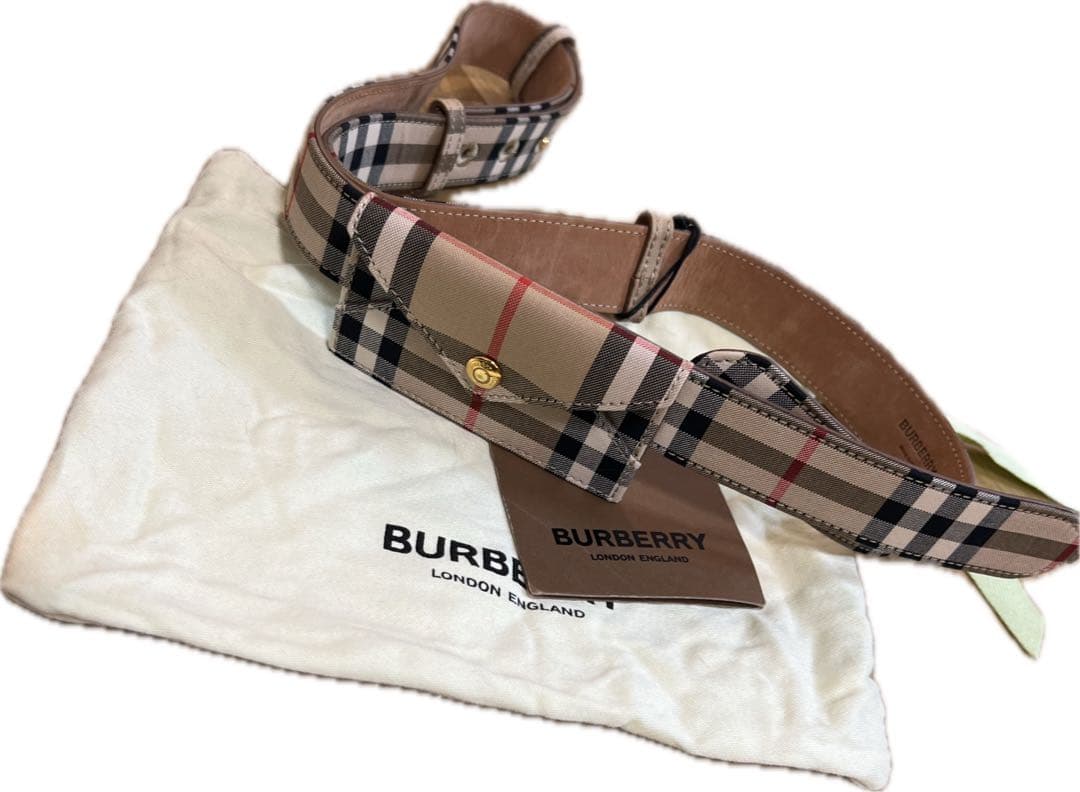 Burberry ベージュチェック ウエストポーチ