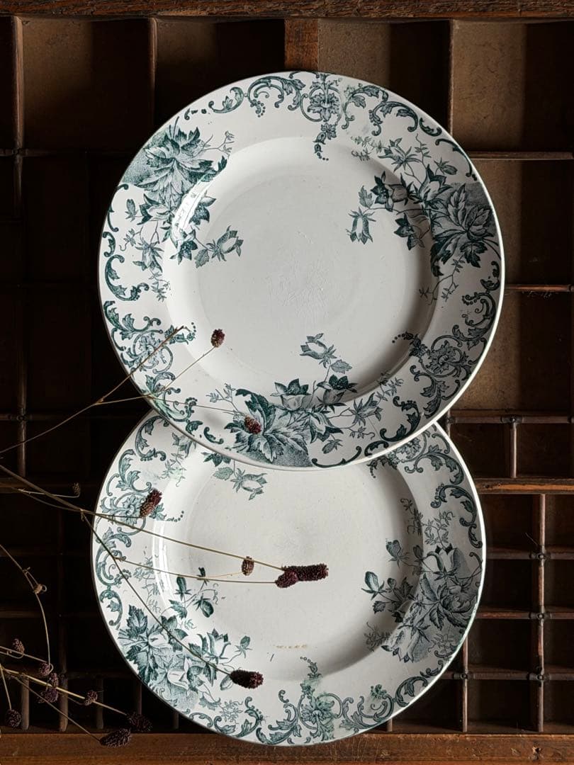 ⚫︎2set⚫︎フランスアンティーク⚫︎ SAINT-AMAND深青カンパーニュ 深皿