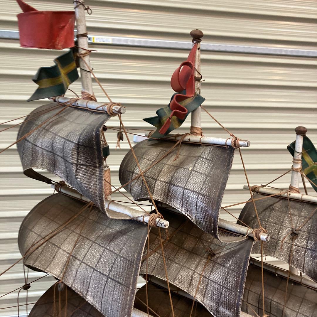 昭和レトロ クイーンエリザベス号 大型帆船模型大航海時代 置物 オブジェ 船