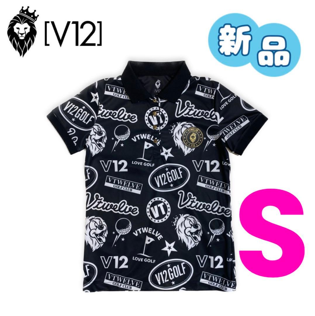 【新品】V12 レディース　ポロシャツ　黒　Sサイズ