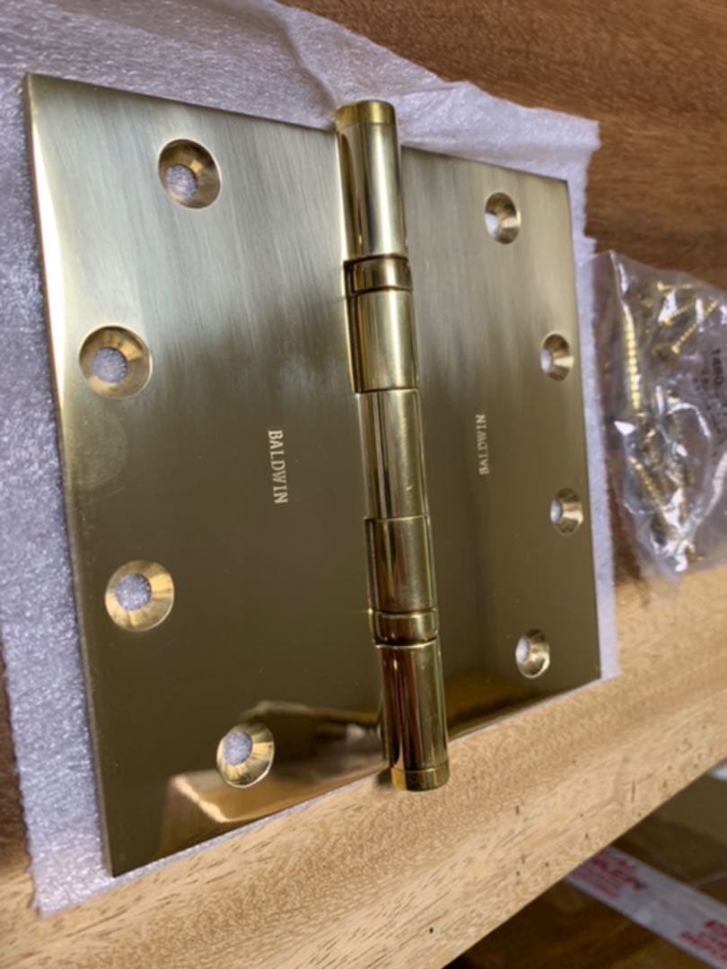 BALDWIN 真鍮無垢　蝶番　ヒンジ　日本取り扱いなし