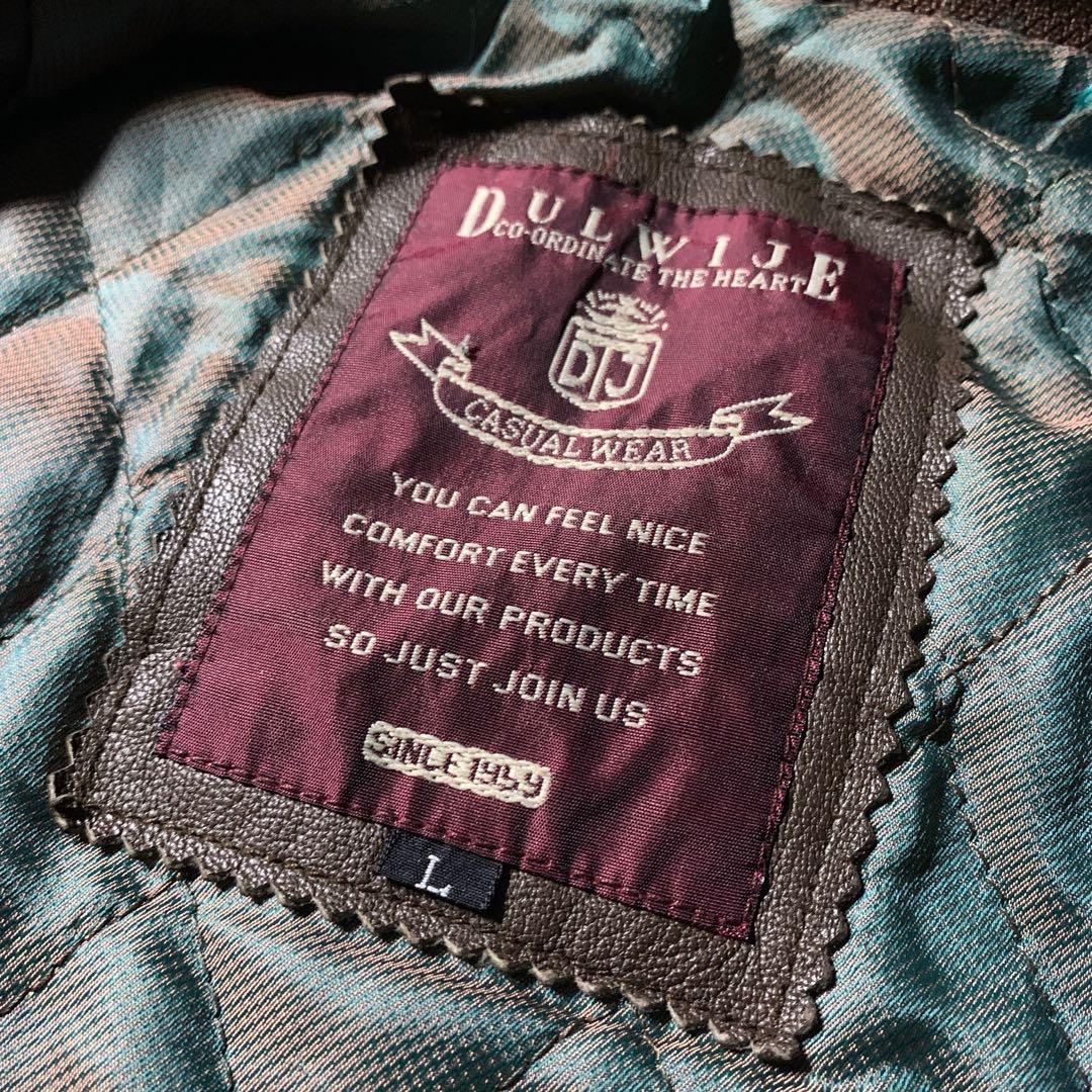 短丈 中綿 ラムレザー A-2 フライトジャケット 茶色 キルティング裏地 L