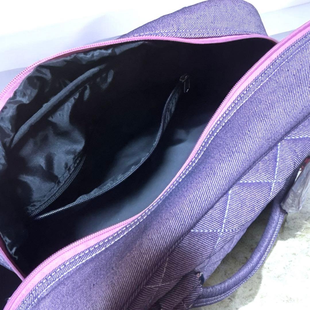 大容量 PUMA y2k キルティング ボストンバッグ デニム パープル 希少