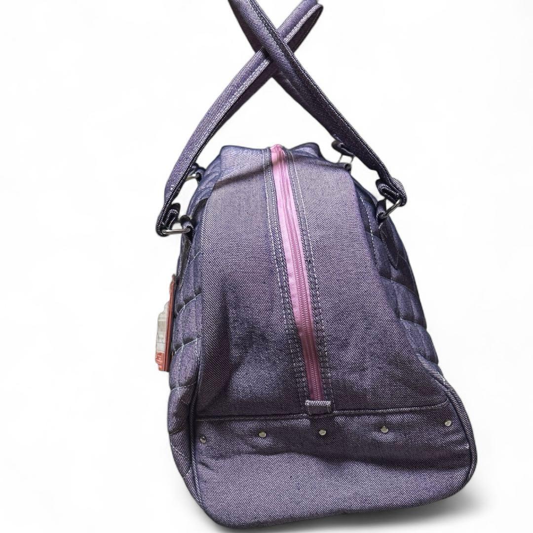 大容量 PUMA y2k キルティング ボストンバッグ デニム パープル 希少