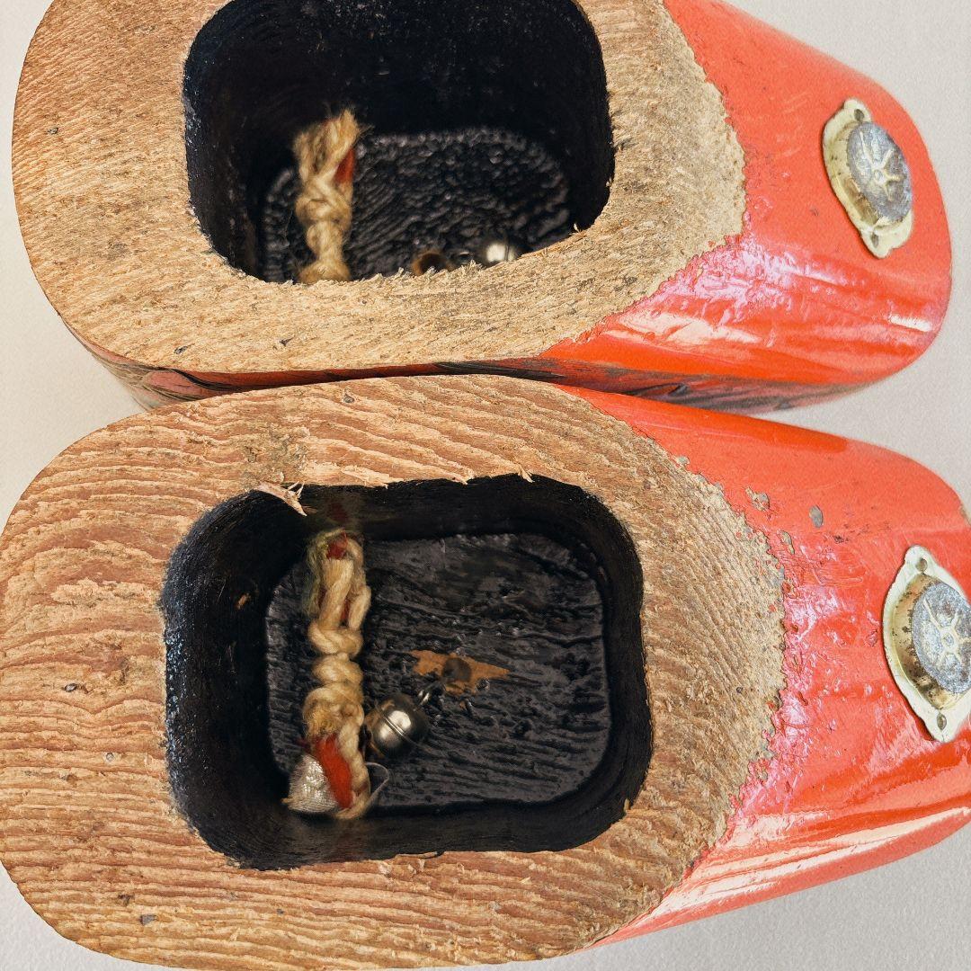 七五三　7歳女の子　ぽっくり　20ｃｍ　鶴　鼻緒三つ編み　中古品　61255