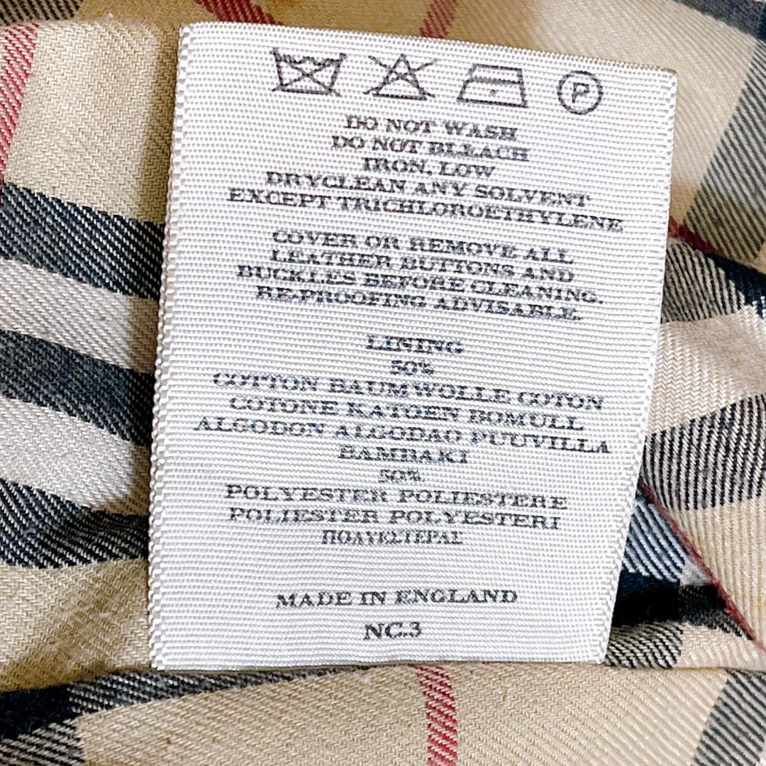 BURBERRY ロンドン ノバチェック トレンチコート NV クリーニング済み