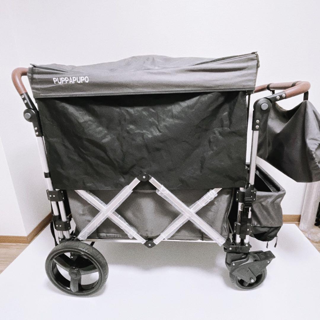 KEENZ PUPPAPUPO キャリーワゴン 双子ストローラーレインカバー付