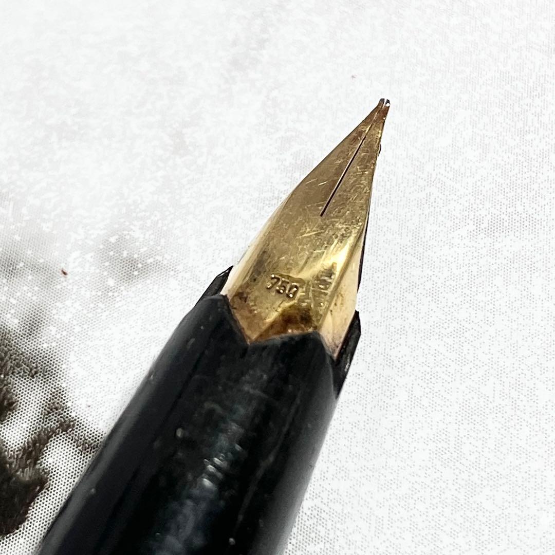 モンブラン 万年筆 121 ペン先 750 18K ブラック ホワイトスター