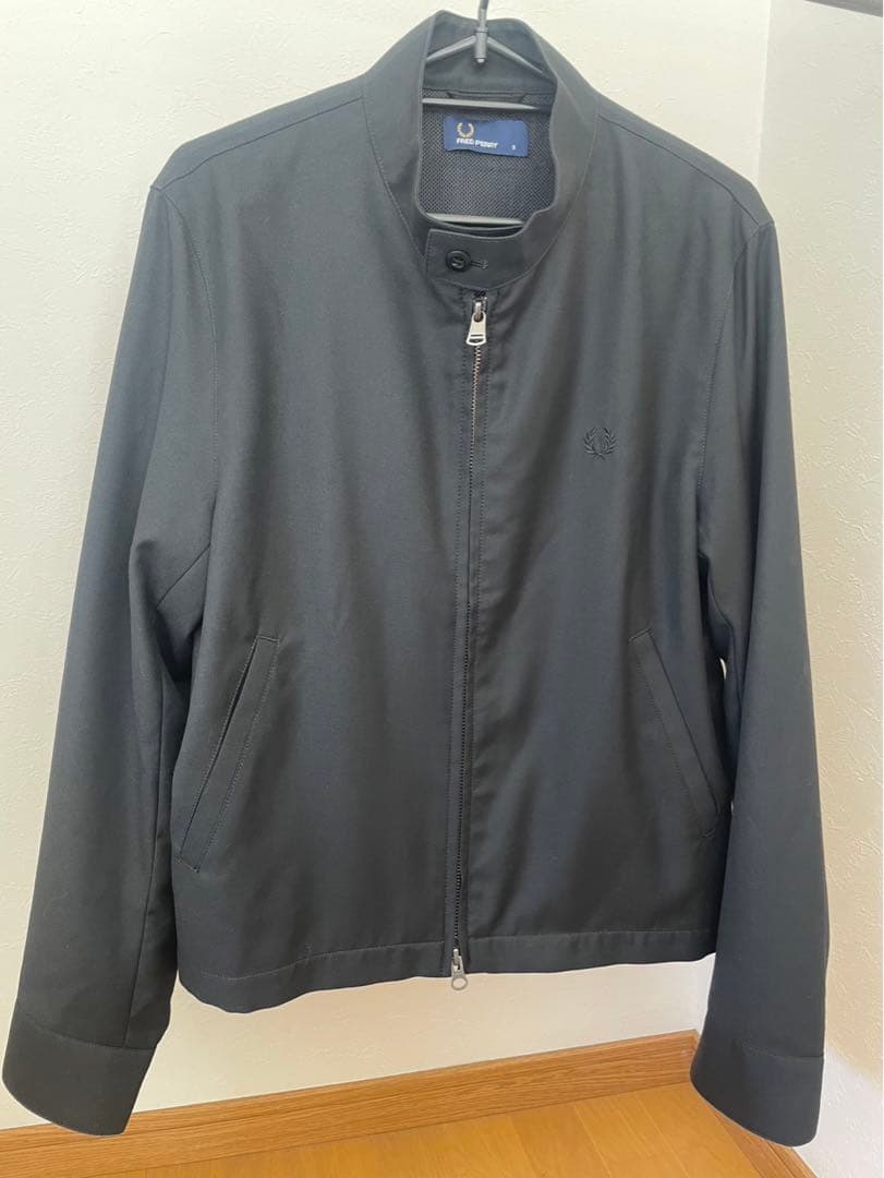 FRED PERRY フレッドペリー ショートハリントンジャケット S ブラック