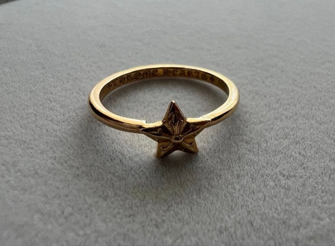 鑑定済みクロムハーツ 22K BUBBLGM STAR/22Kバブルガムスター