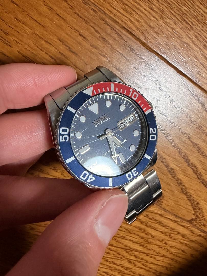 SEIKO 自動巻き 時計 青赤ベゼル 7S26-0050