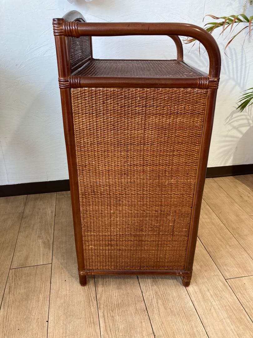 ラタン籐チェスト 家具 4段 タンス　レトロ アンティーク