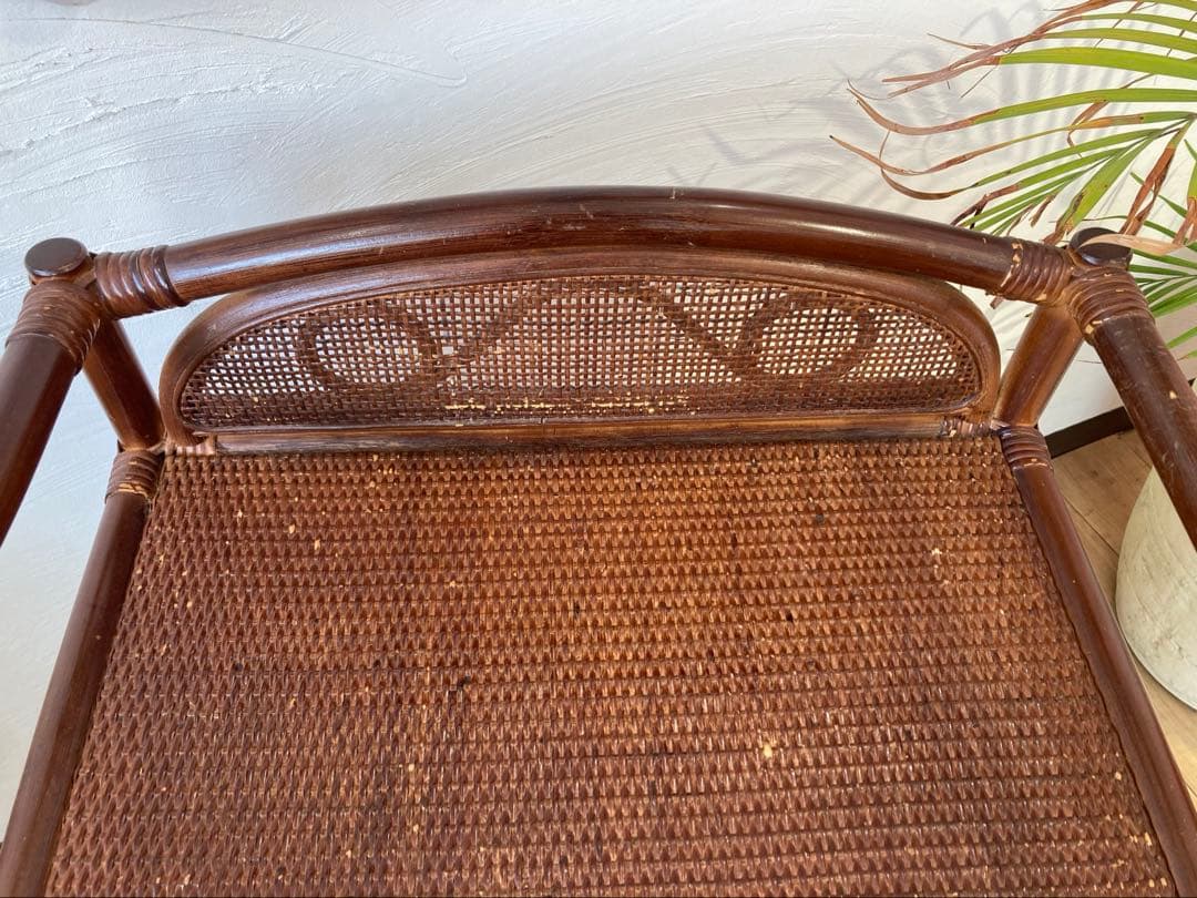 ラタン籐チェスト 家具 4段 タンス　レトロ アンティーク