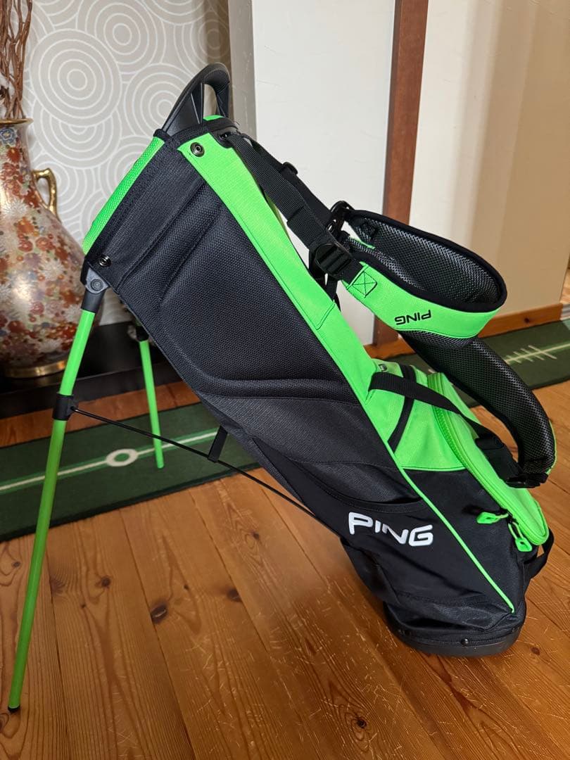 子供用PING HOOFER G スタンドバッグ ブラック/グリーン　超美品✨