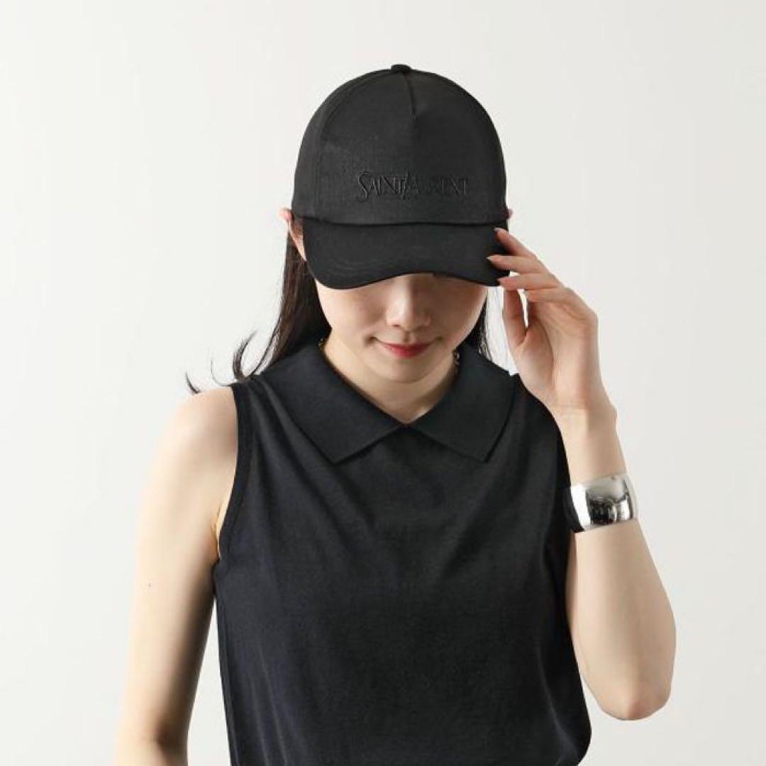 SAINT LAURENT ブラック ベースボールキャップ
