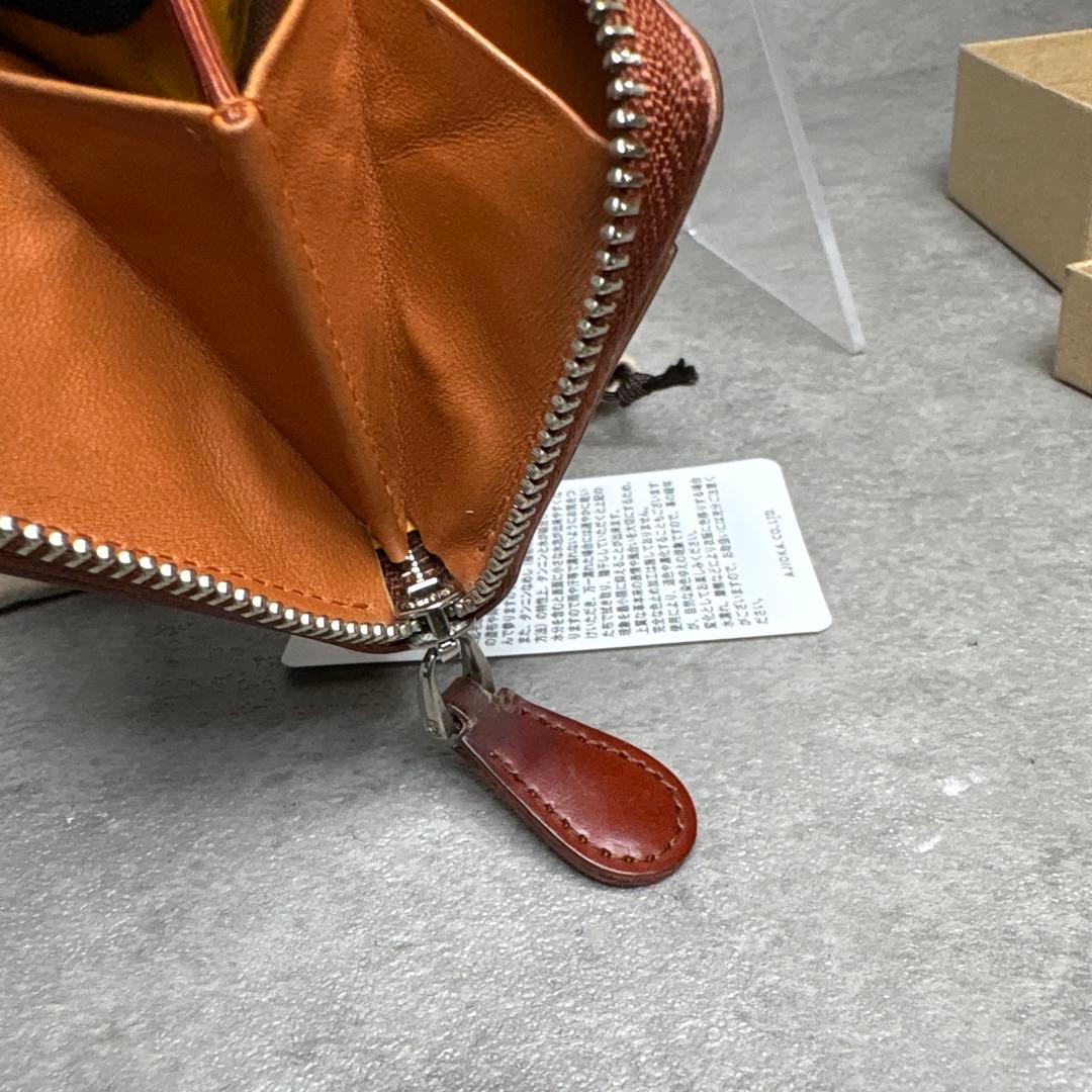 美品！ガンゾ CORDOVAN コードバン　Lファスナー　コンパクトウォレット