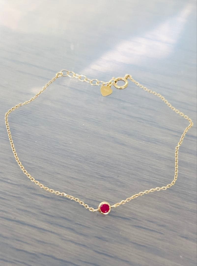 k10 ルビー ストーン ブレスレット