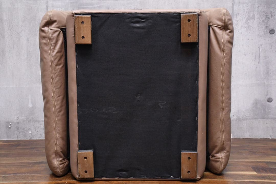 DLK151 マルニ木工 レザー/本革張り オットマン フットスツール 足置き