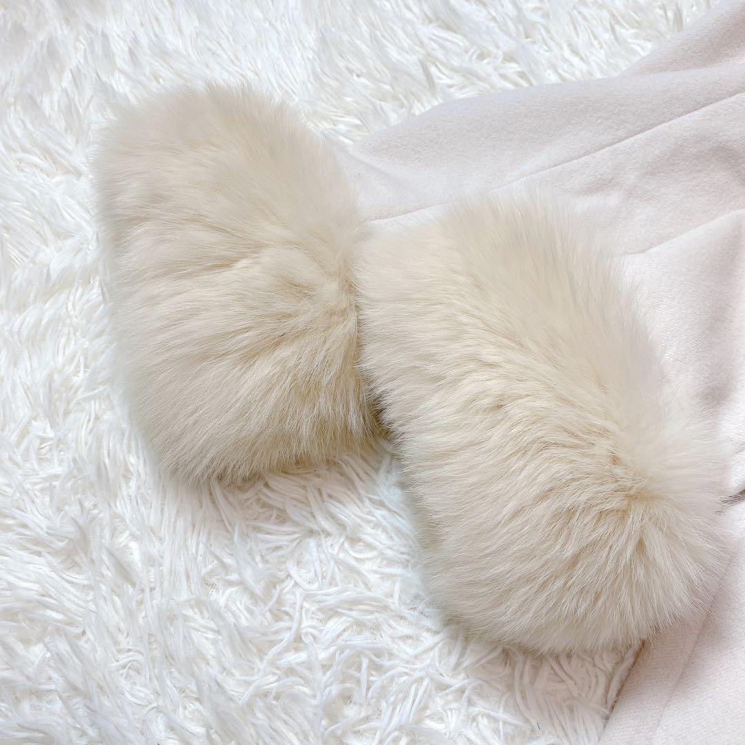 【新品タグ付】定価5.8万円　アプワイザーリッシェ　コート　アンゴラ混　ファー