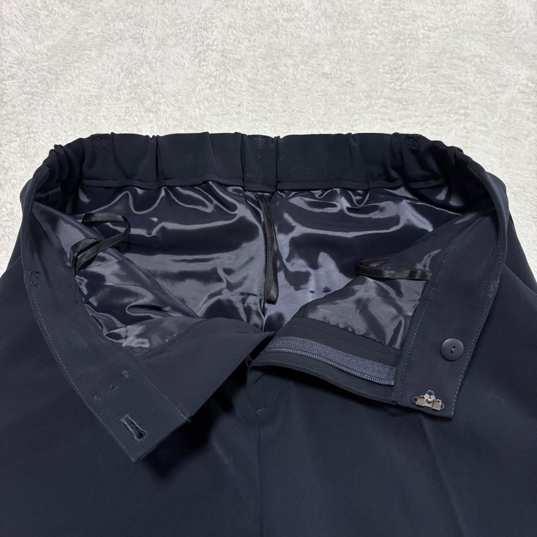 美品 INDIVI インディヴィ ノーカラー パンツスーツ ネイビー Mサイズ