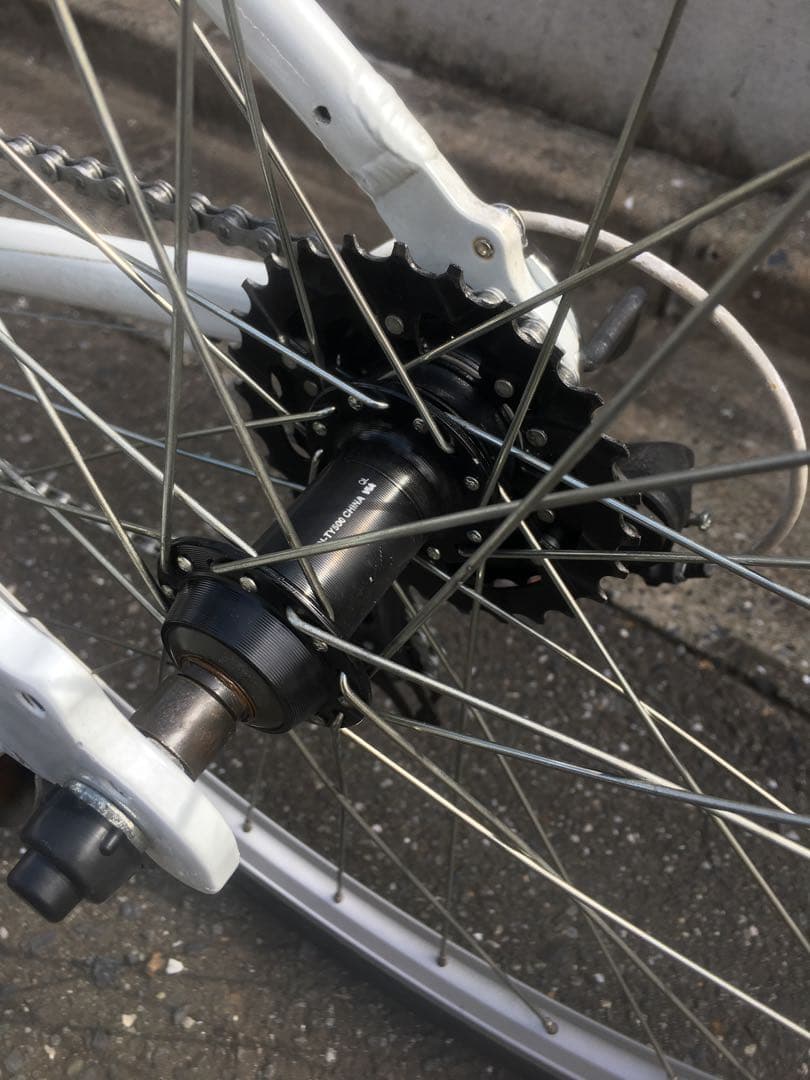 整備済 クロスバイク 自転車 子供 女子 26インチ 美品 綺麗 ホワイト 白