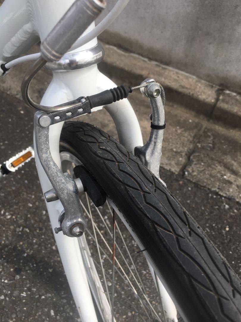 整備済 クロスバイク 自転車 子供 女子 26インチ 美品 綺麗 ホワイト 白