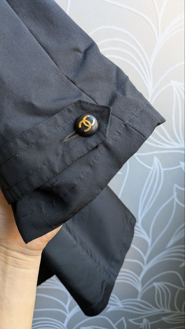 CHANEL ブラック トレンチコート　ビンテージ