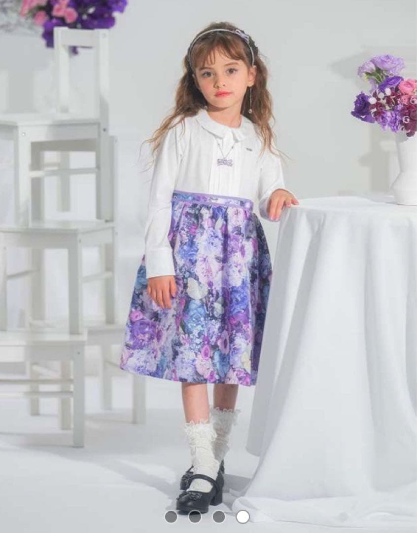 新品　ANNA SUI mini アナスイミニ　花柄ワンピース 140