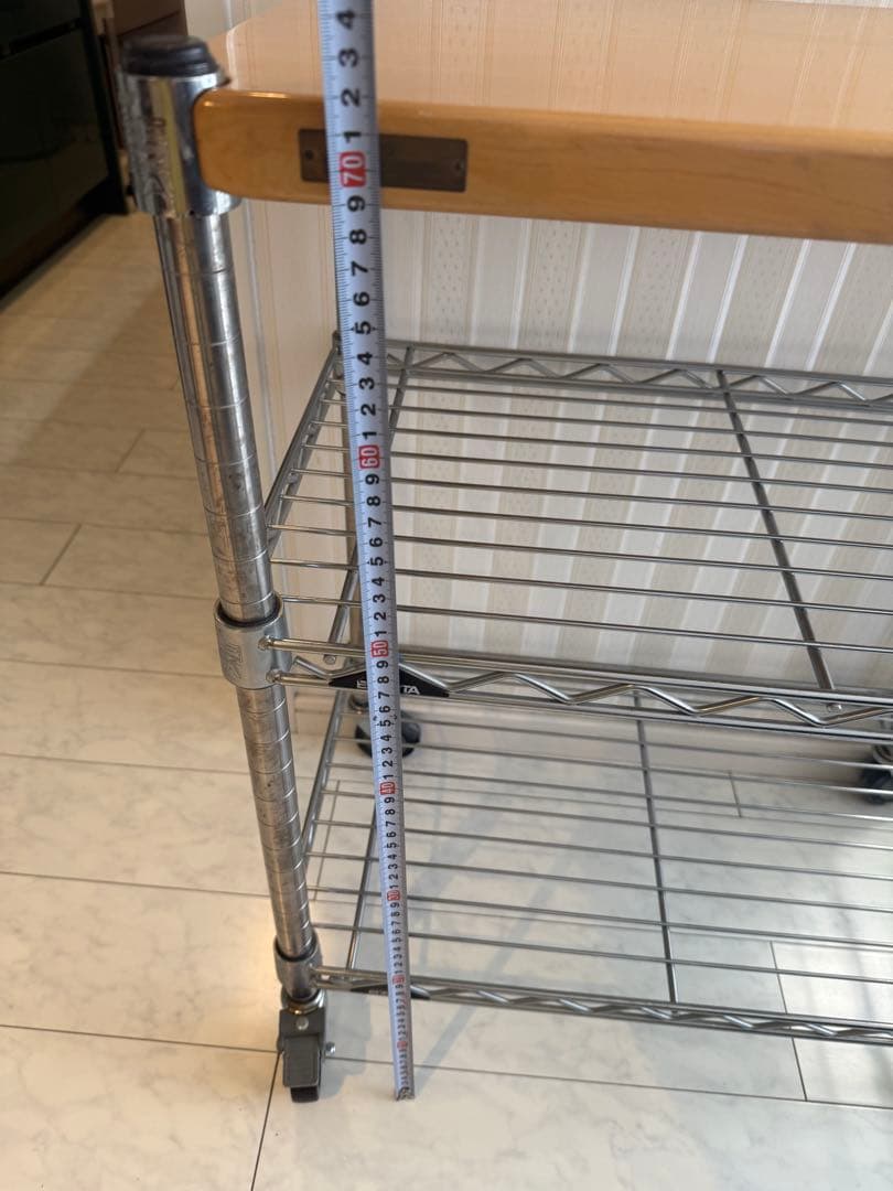 ERECTA ホームワゴン　ウッドシェルフ　約60cm x 35cm