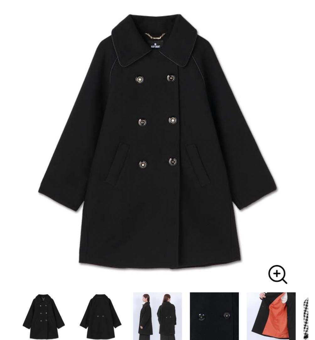 マリークワント　ダブルクラシカル ロングコート（ブラック）