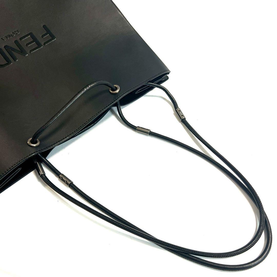 FENDI フェンディ トートバッグ ショッピング レザー ロゴ ハンド