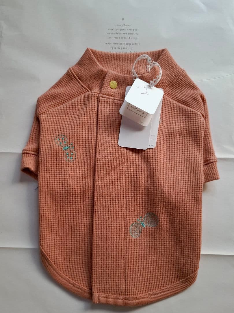 未使用！ミナペルホネンchoucho dog wear 犬服　ワッフル　ピンクS