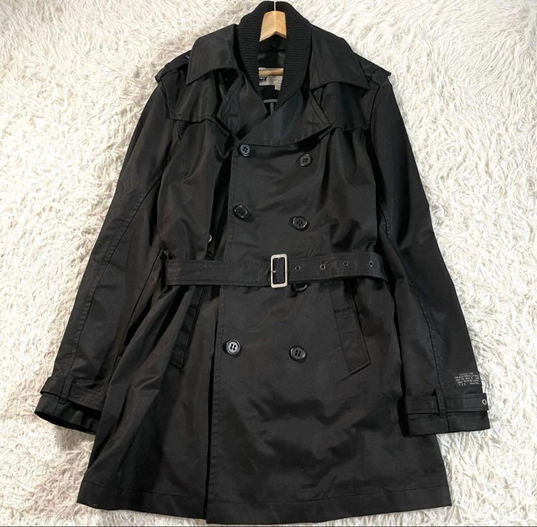 DIESEL トレンチコート XL 黒