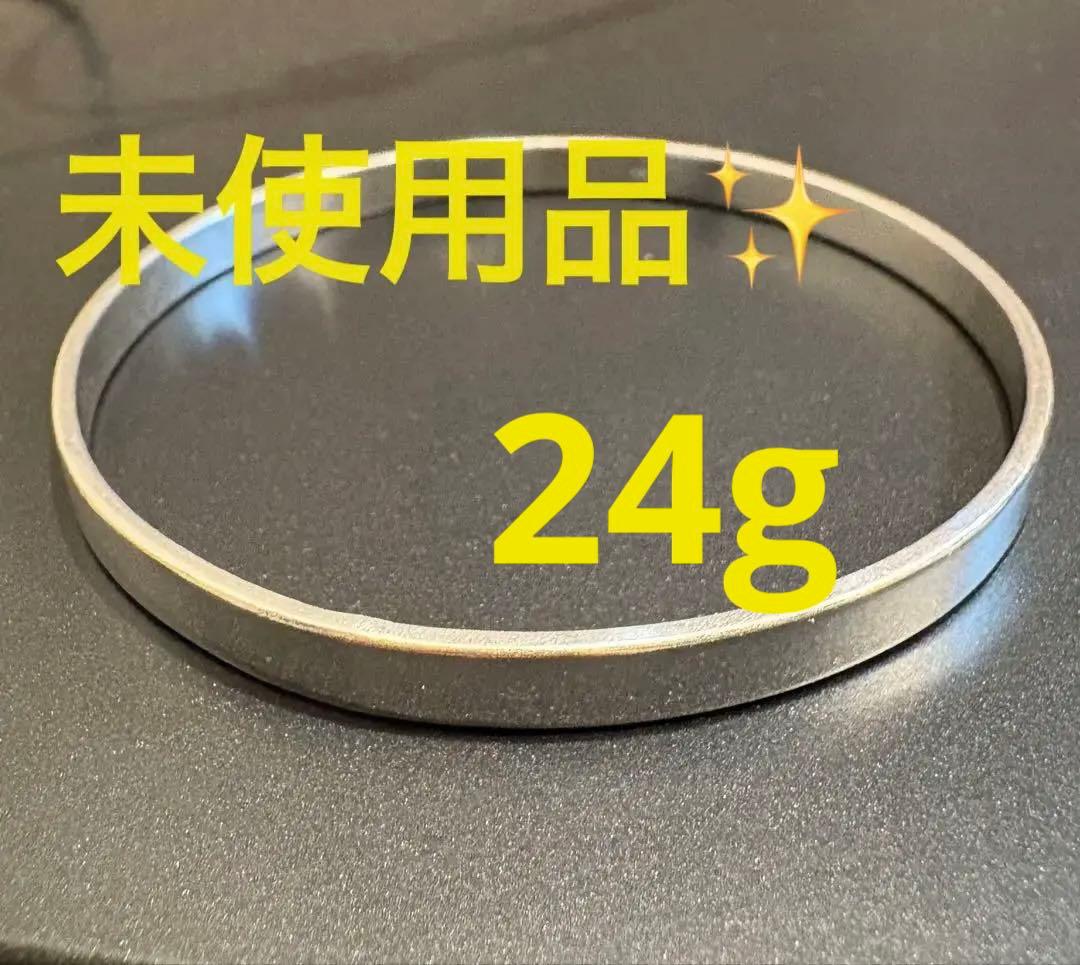 ✨未使用品　シルバー 925 バングル 24g 無垢 ブレスレット　大きいサイズ